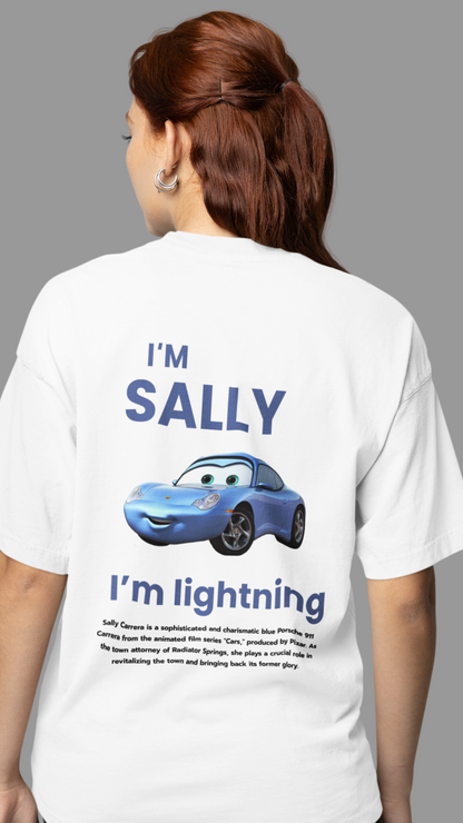 Cars Lightning McQueen and Sally (Set of 2) - Couple Oversized Fit Tees