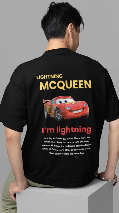 Cars Lightning McQueen and Sally (Set of 2) - Couple Oversized Fit Tees