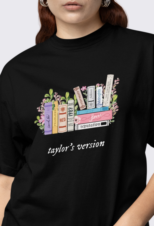 Album Compilation as Books - Taylor Swift Unisex Oversized Tees